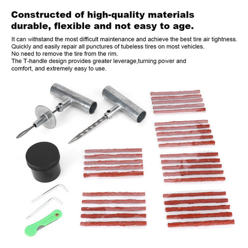 Kit De Reparación De Neumáticos Tubeless Tire Fix Pinchazos