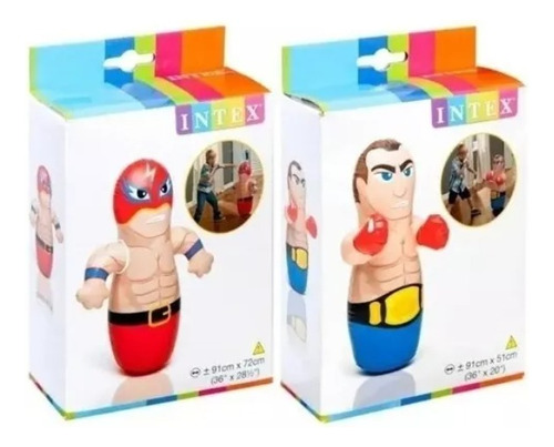 Muñeco Inflable Involcable Golpeador De Luchador Boxeo 