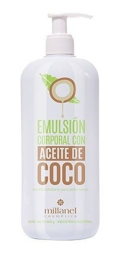 Millanel Emulsión Corporal De 500g Con Aceite De Coco