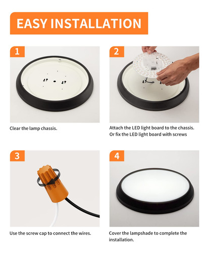 Kit De Repuesto De Luz Led Para Ventilador De Techo