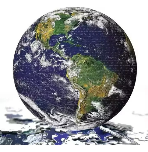 Rompecabezas Puzzle Planeta Tierra Unico Redondo 1000 Piezas