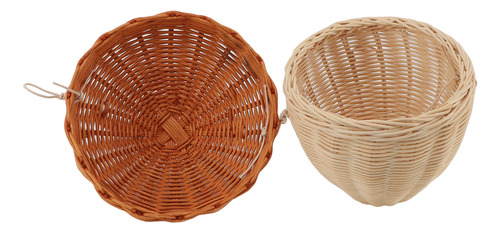 Cesta Decorativa De Ratán Con Forma De Hongo