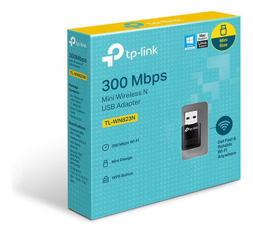 Mini Adaptador Usb Inalámbrico Tp Link N 300 Mbps 2.4 Ghz