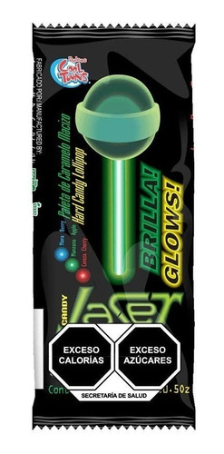 Paleta Laser Candy Caramelo Variedad Sabores Caja 24 Pzs