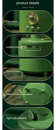 Altavoz Bluetooth Retro Para Acampar Al Aire Libre