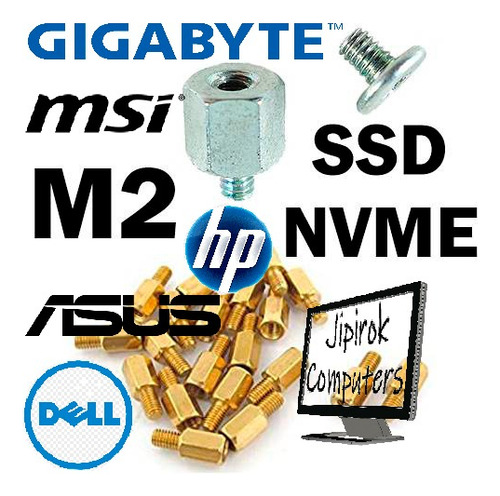 Standoff Y Tornillo P/ Disco Ssd M2 Nvme Pc P/mother Msi