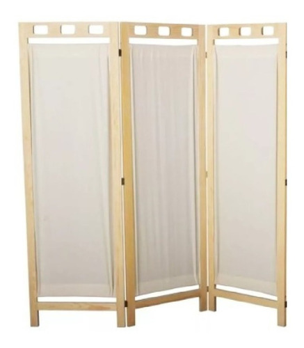 Imagen 2 de 5 de Biombo De Madera Elegante Práctico 3 Paneles Consultorio