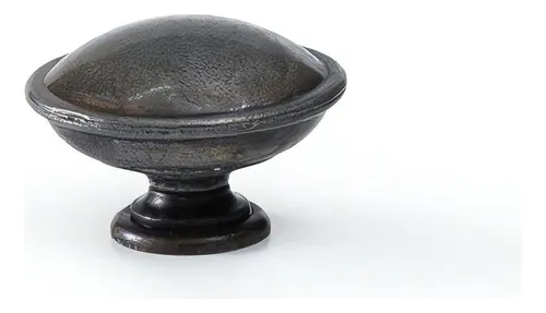 Mango redondo de metal de latón para muebles, puertas, cajones, color plateado envejecido de 10 pulgadas