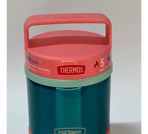 Taza/termo Thermos 290ml Térmico Azul/rosado Con Asa Niña