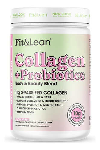 Colageno  + Probioticos Fit & Lean 5 Billones Cfu 358 Gr