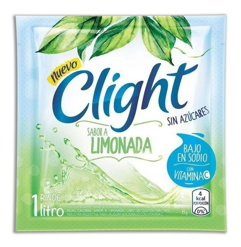 Jugo Clight Limonada 7,5 Grs X 3 Cajas De 20 Sobres