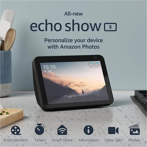 Amazon Echo Show 8 Sonido Y Asistente Ai 1era Gen. Gris Oscuro