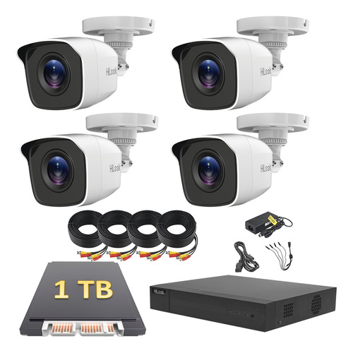 Kit Video Vigilancia Hikvision 4 Camaras 1080p 2mp 1 Tb