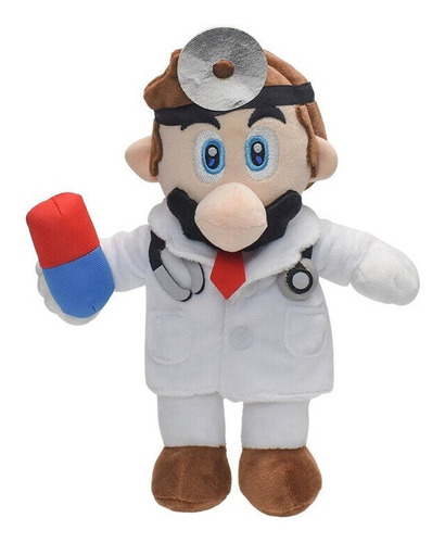 Super Mario Bros Doctor Muñeca Peluche Juguete Regalo 23cm