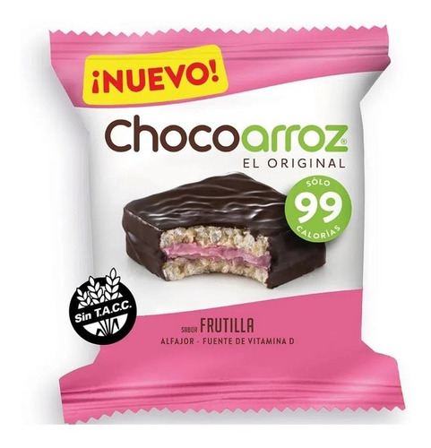 Alfajor De Arroz Chocoarroz Frutilla X 30 Unidades