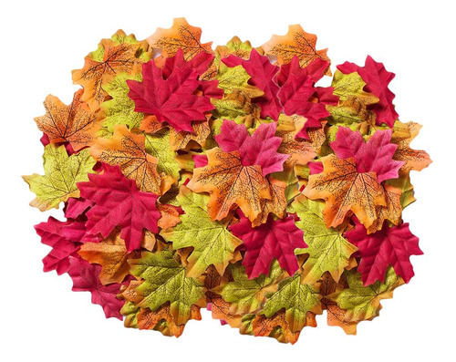 2x 200pcs Hojas De Arce Hojas Artificiales Hojas De Plantas