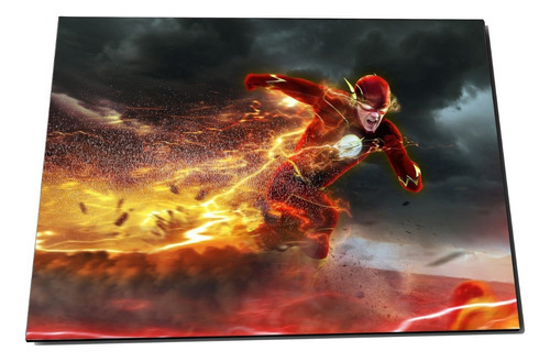 Placa Decorativa The Flash Barry Allen Super Heroi Hq Filme Cor Marrom