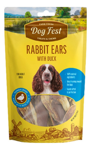 Dog Fest® Orejas De Conejo Con Pato 90grs