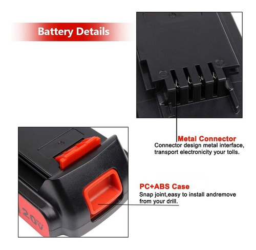 Batería Lbxr20 Para Black & Decker 1 Unid. De 20 V 2.5 A