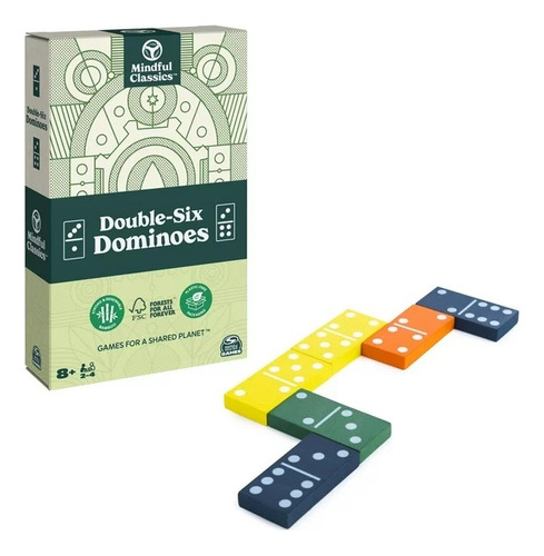 Juego Domino Doble Seis De Bambu (6065727)