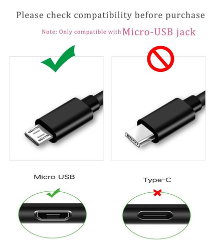 Poyakuk Cable De Carga Micro Usb Compatible Con Altavoces Bl