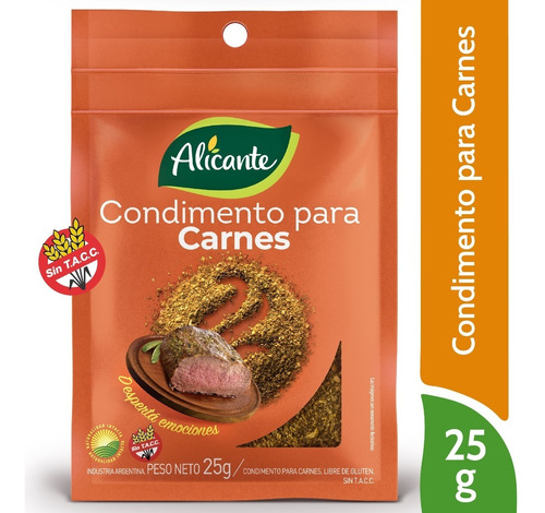 Condimento Alicante Para Preparar Carnes X 25 Gr