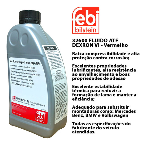 Kit Troca Oleo Cambio Febi Ford Ranger 3.2 20v 2019-2021 12l