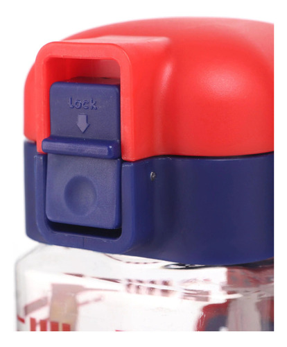 Botella 550 Ml Safely Lock Con Cierre Avengers Color Rojo
