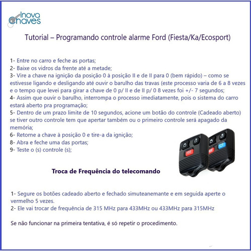 Imagem 5 de 6 de Controle Remoto Ford Fiesta Ka Ecosport Ranger