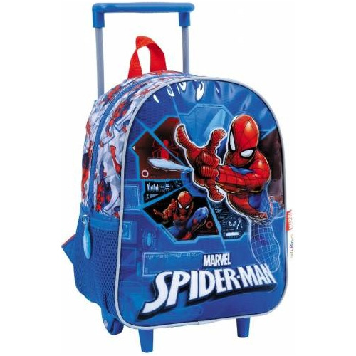 Mochila Spiderman Con Carro 30 Cm