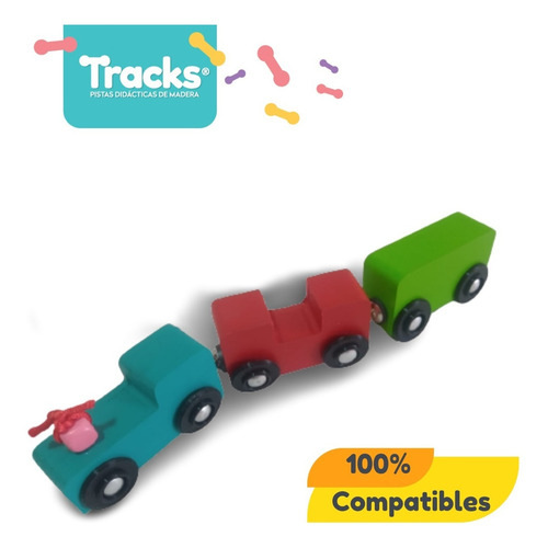 Imagen 5 de 8 de Tren De Carga Didáctico Tracks Compatible Trencity Hape