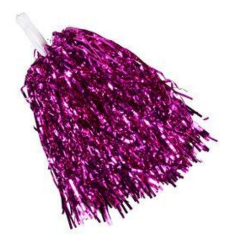 Imagem 2 de 4 de Pompom Líder De Torcida Festa Esporte Metalizado - Cor Pink