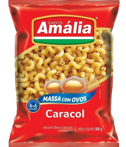 Macarrão Santa Amália 500g Com Ovos Caracol