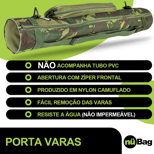 Porta Varas 1,90m Com Bolso E Alça Espaço Conforto Pratico