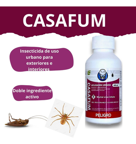 Casafum Insecticida 100 Ml + Fumigador Manual 3 Lts