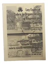 Comprar Ley Especial Sobre La Organización Y Régimen Del Distrito Ca