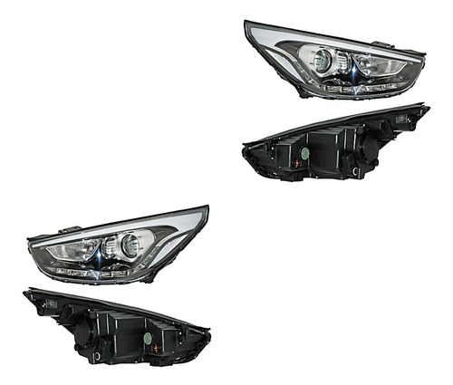 Kit Faros C/leds Para Hyundai Ix35 15 Generica