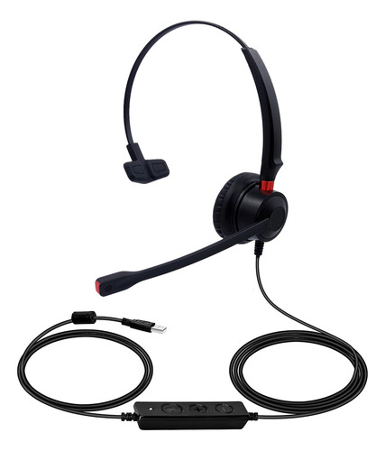 Auriculares Con Cable Usb Con Micrófono Y Reducción De Ruido
