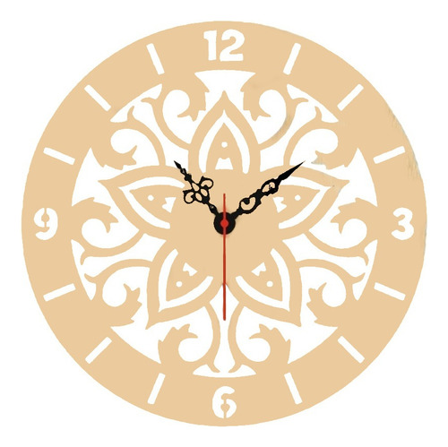 Reloj Mandala Madera De Pared Tamaño 50cm