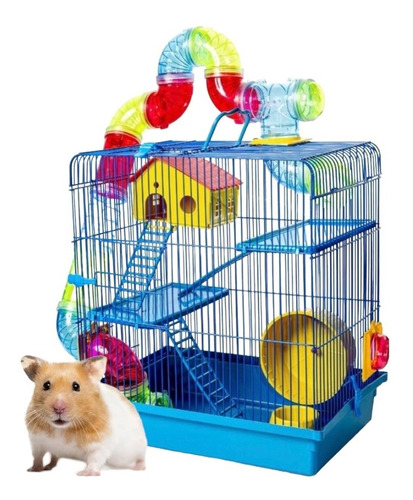 Gaiola Hamster 3 Andares Luxo Tubo Labirinto