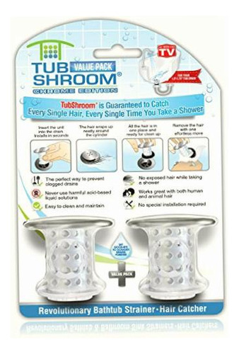 Tubshroom Protector De Desagües Tina 2 Pack Cromado