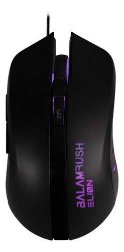 Mouse Gamer Balam Rush Elion 2400 Dpi 5 Botones Rgb Color Negro