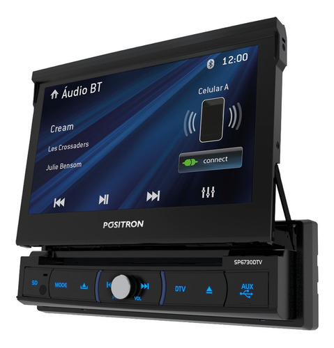Dvd Positron Sp6730 Dtv Retratil Tv Digital Usb Espelhamento