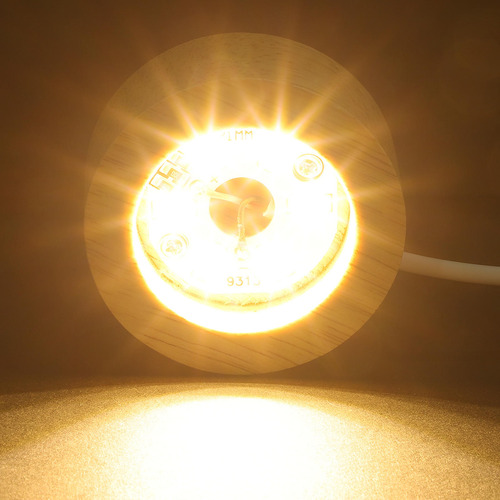 Led Light Display Pedestal Wooden Light Base Crystal Ball Ro