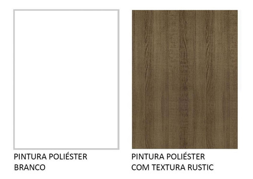 Cozinha Completa Madesa 100% Mdf Acordes (sem Tampo E Pia) Cor Rustic/Branco