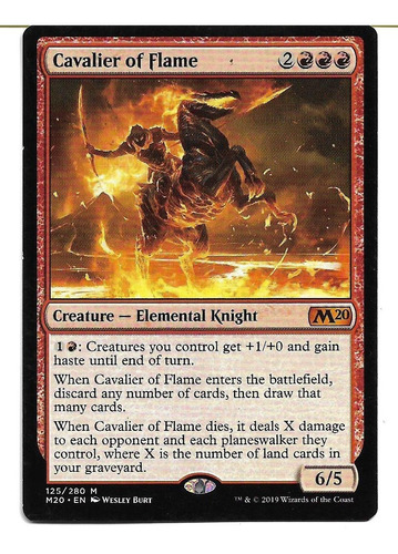 Carta Magic Cavalier Of Flame