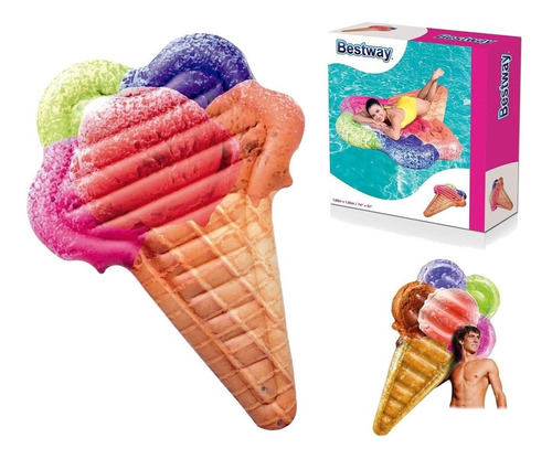 Colchoneta Inflable Helado Cucurucho Pileta Bestway Gigante