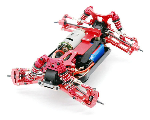 6pcs Rc Metal Link Set Reemplazos Para Wltoys 124016 Rojo