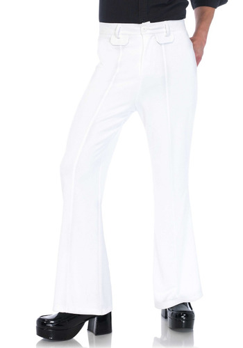 Disfraz Para Hombre Pantalón Disco Color Blanco M/l