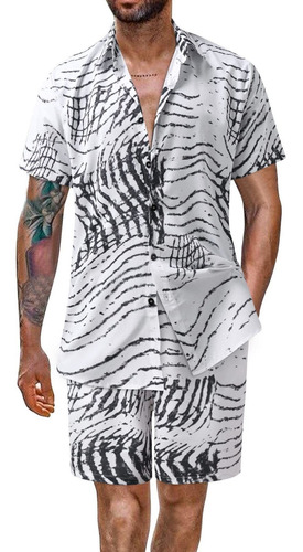Conjunto Hawaiano 2 Repuesto Para Hombre Camisa Casual